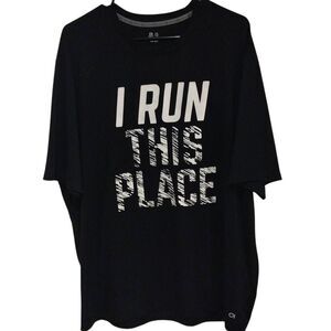 I Run This Place T-shirt by Gap Fit XXL Black NWOT Soft